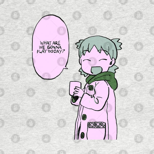 I draw pink pastel yotsuba asking what are we gonna play today / yotsubato by mudwizard